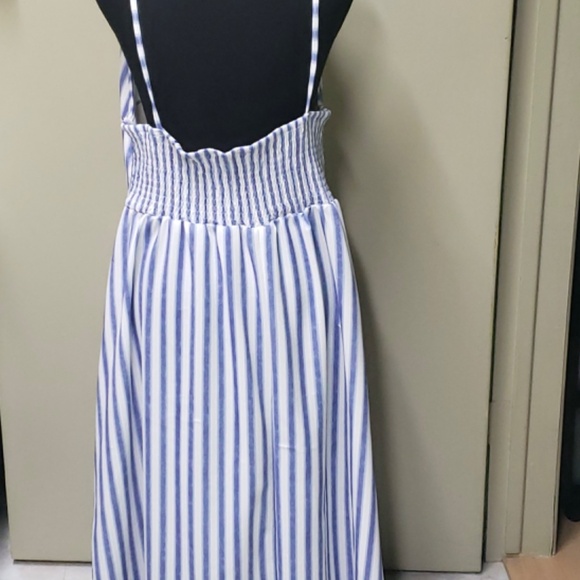 Summer Blue & White Striped Sundress - Picture 2 of 3
